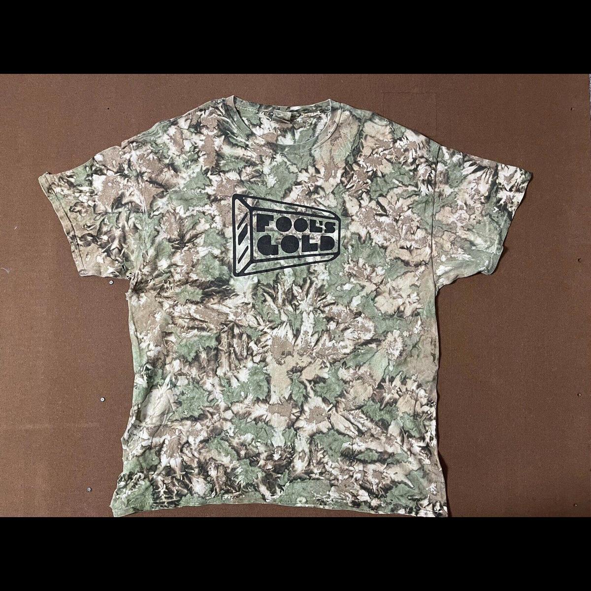 Vintage Fools Gold Records Day Off 2012 Mossy Oak Camo Tie Dye T-Shirt Xl